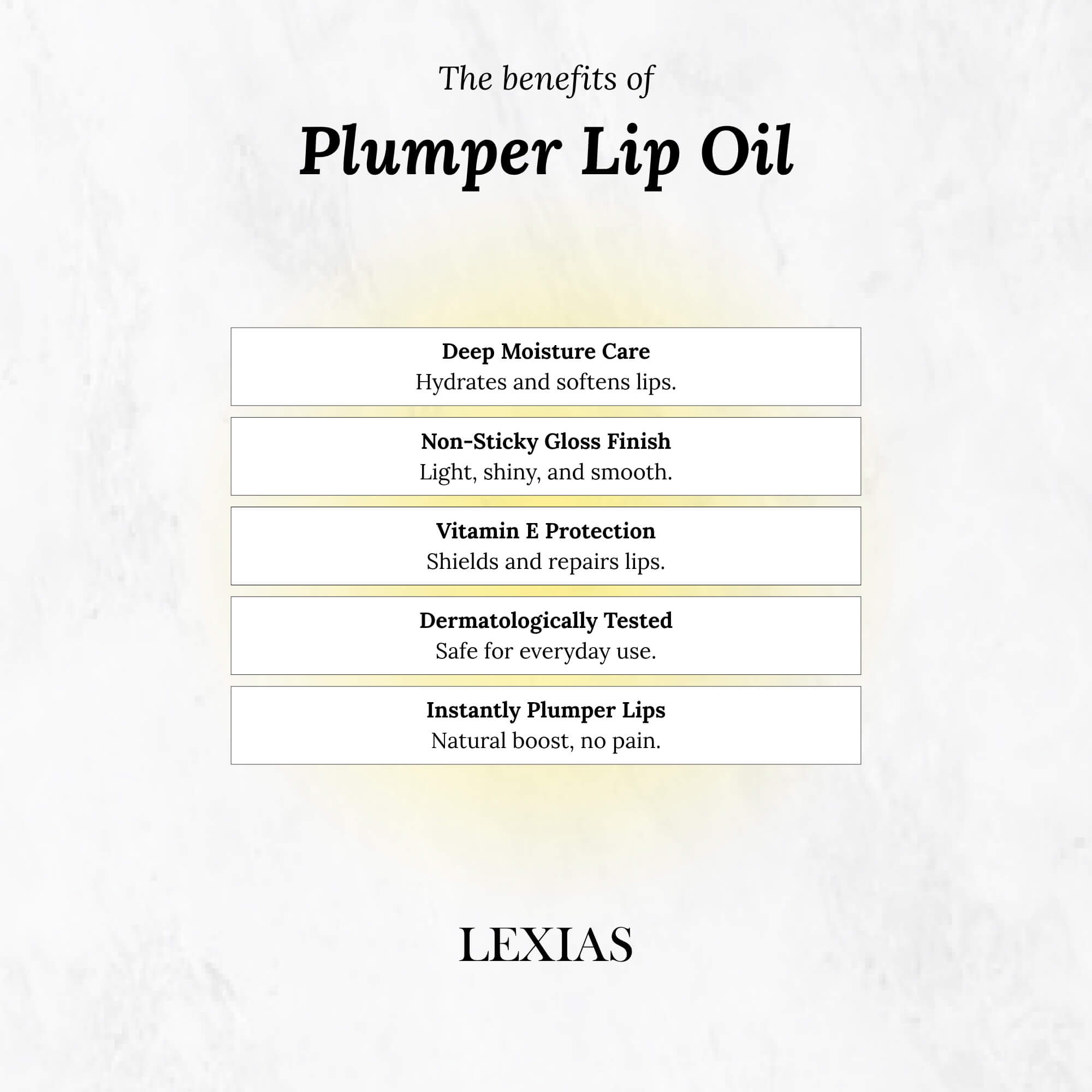 LEXIAS Moisturizing Plump LipGloss Oil
